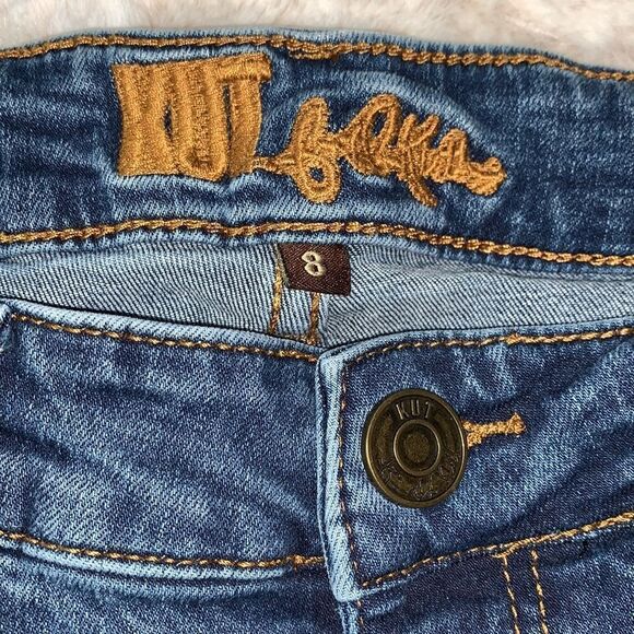 Kut from the Kloth High Rise Distressed Skinny Crop Jeans Size 8 - Picture 5 of 12